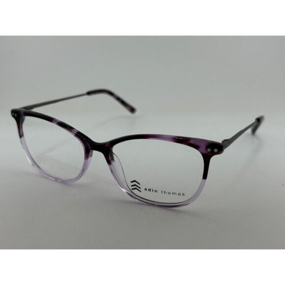 Adin Thomas - AT-504 C1 51-15-137 Purple Tortoise Plastic Eyeglass Frames - Picture 1 of 9
